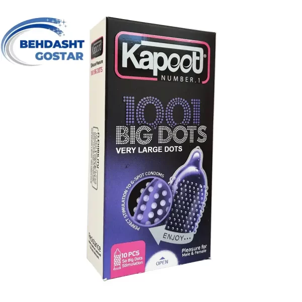کاندوم خاردار درشت کاپوت مدل Big Dots بسته 12 عددی