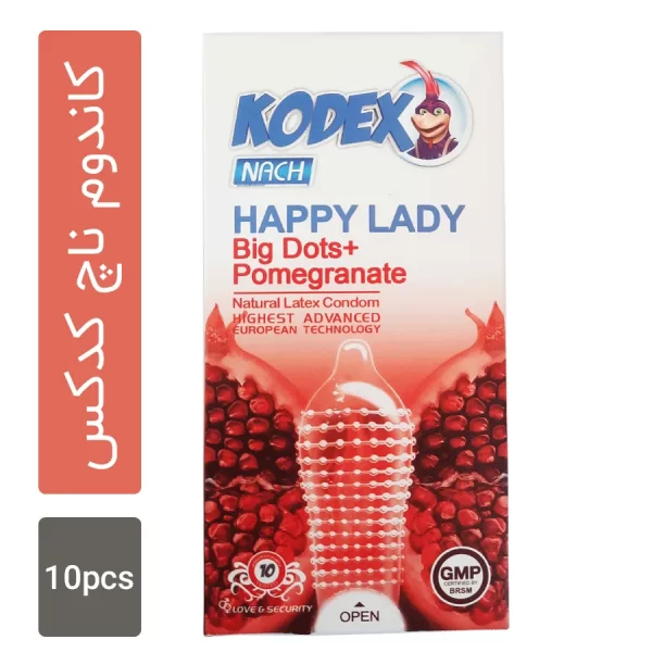 کاندوم ناچ کدکس مدل Happy Lady بسته 10 عددی