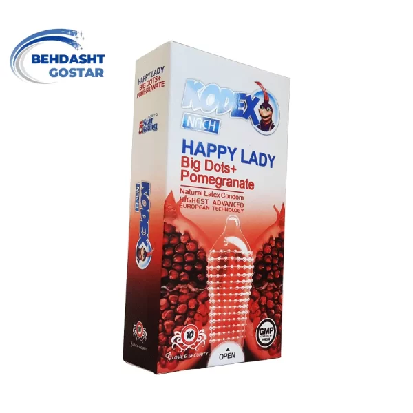کاندوم کدکس مدل happy lady بسته 10 عددی