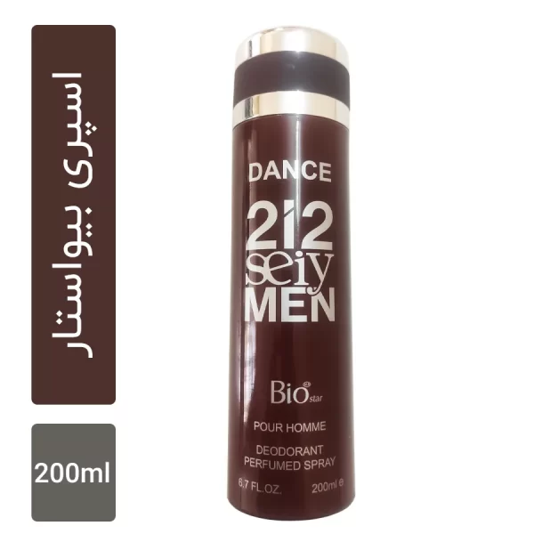 اسپری بدن مردانه بیو استار مدل Bio star dance 212 seiy men حجم 200 میلی لیتر