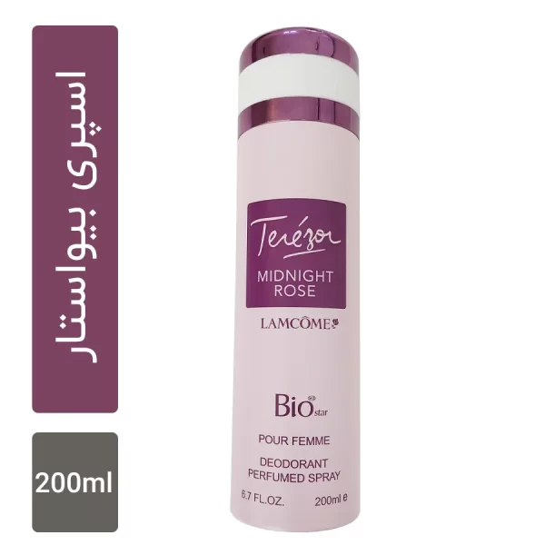 اسپری بدن زنانه بیو استار مدل Lacome Tresor Midnight Rose
