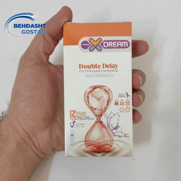کاندوم تاخیری مضاعف ایکس دریم مدل Double Delay بسته 12 عددی