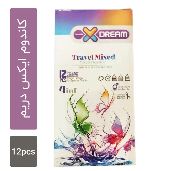 کاندوم ایکس دریم مدل Travel Mixed بسته 12 عددی