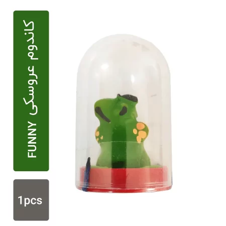 کاندوم عروسکی طرح قورباغه بسته 1 عددی